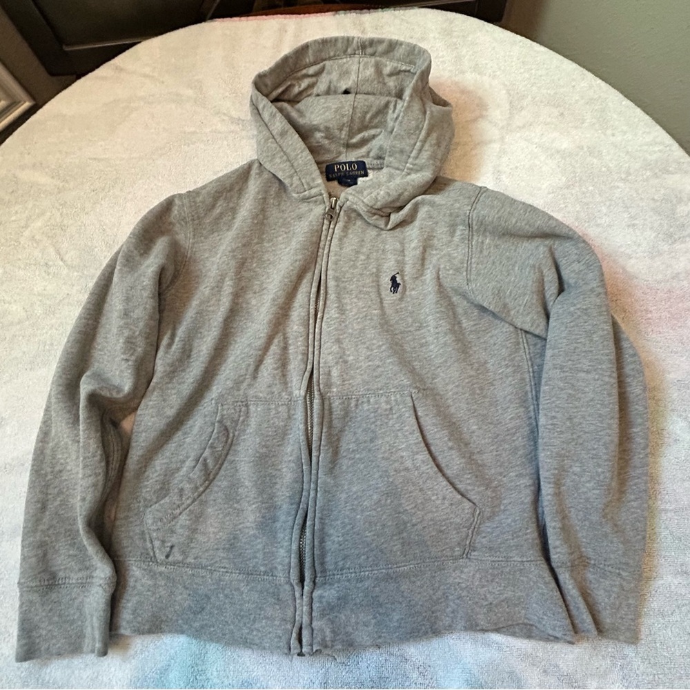 Gray Hoodie with Embroidered Logo - Picture 2 of 6
